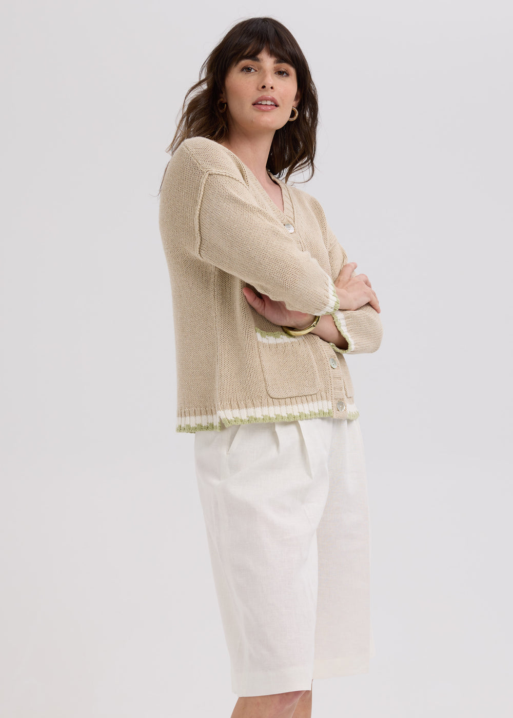 LD & Co - Textured Cardigan - Natural