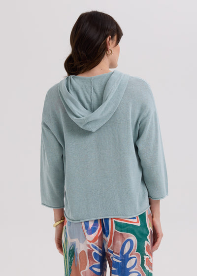 LD & Co - Linen Hoodie - Light Cyan (LC7765)