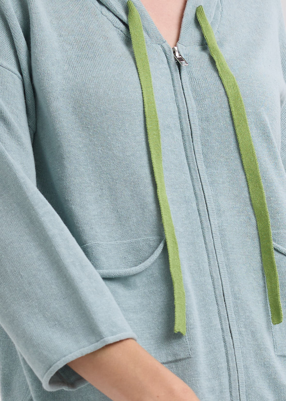 LD & Co - Linen Hoodie - Light Cyan (LC7765)