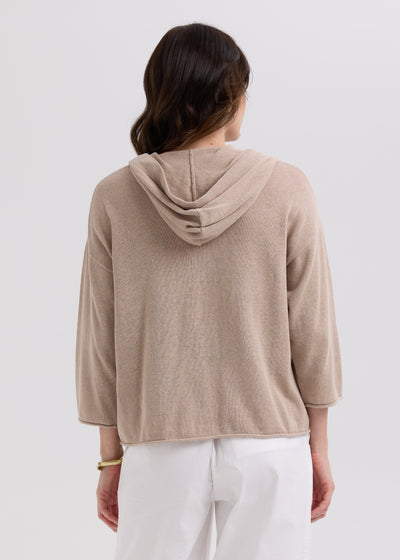 LD & Co. - Linen Hoodie - Taupe (LC7765)