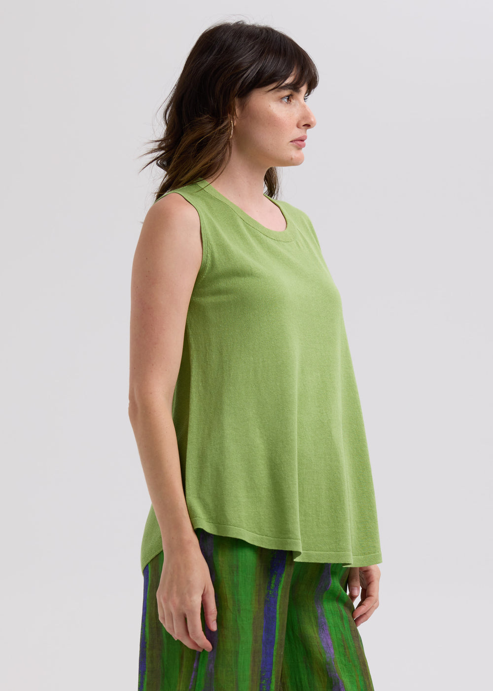 LD & Co. - Linen A-Line Top - Leaf (LC7766)