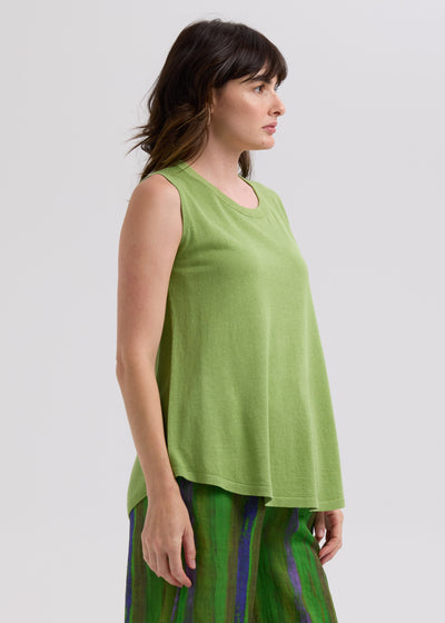 LD & Co. - Linen A-Line Top - Leaf (LC7766)