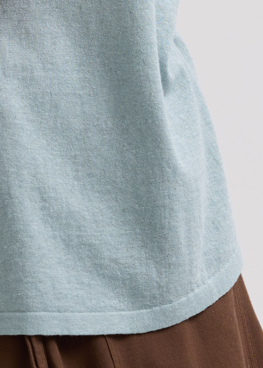 LD & Co. - Linen A-Line Top - Light Cyan (LC7766)