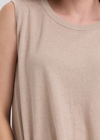 LD & Co. - Linen A-Line Top - Taupe (LC7766)