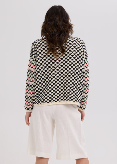 LD & Co - Checked Jumper - Vanilla (LC7769)