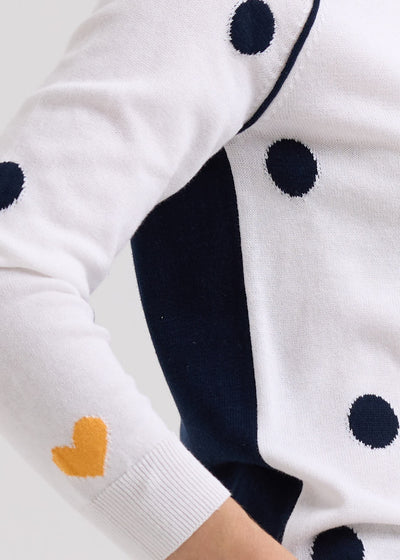 LD & Co - Spot The LOVE Jumper - White (LC7775)