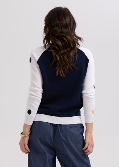 LD & Co - Spot The LOVE Jumper - White (LC7775)