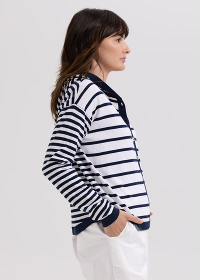 LD & Co. - Multi Stripe Hoodie - Marine (LC7776)