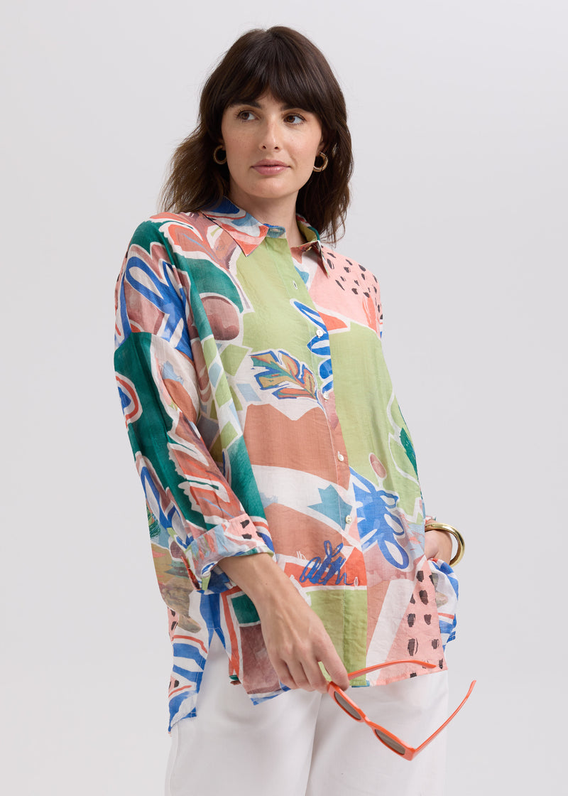 LD & Co - Flowy Shirt- Piazza Navona (LC7782)