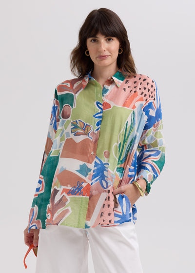 LD & Co - Flowy Shirt- Piazza Navona (LC7782)