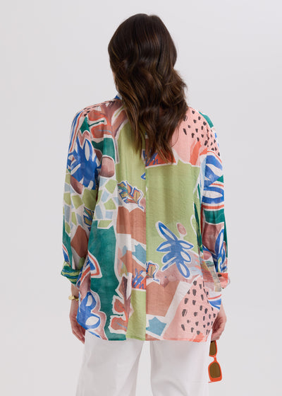 LD & Co - Flowy Shirt- Piazza Navona (LC7782)