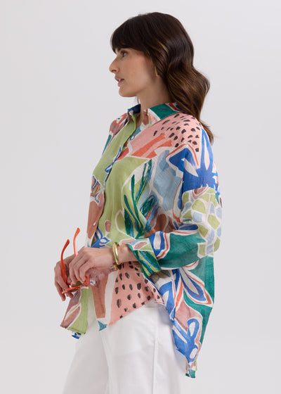 LD & Co - Flowy Shirt- Piazza Navona (LC7782)
