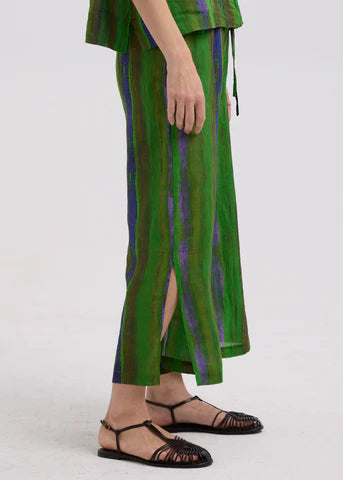 LD&Co - Painted Linen Pant - Chartreuse - (LC7785)