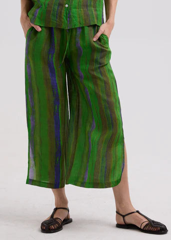 LD&Co - Painted Linen Pant - Chartreuse - (LC7785)