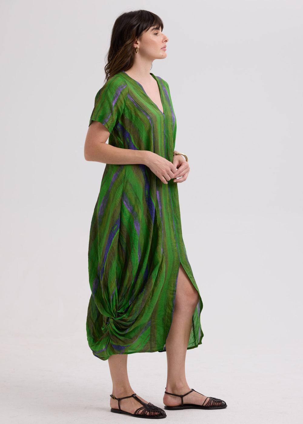LD&Co - painted Linen Dress - Chartreuse - LC7787