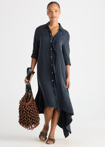 Ld + Co - Drape Front Shirt Dress