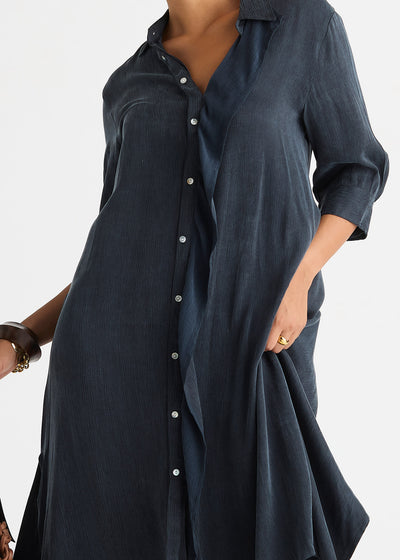 Ld + Co - Drape Front Shirt Dress
