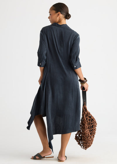 Ld + Co - Drape Front Shirt Dress