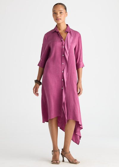 Ld + Co - Drape Front Shirt Dress