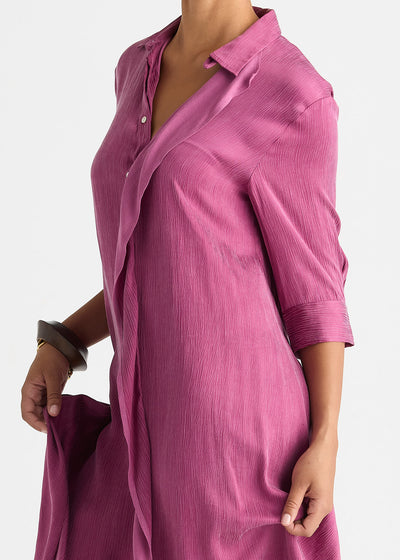 Ld + Co - Drape Front Shirt Dress
