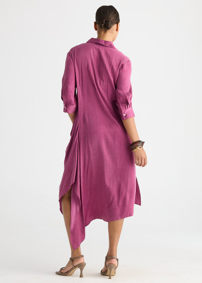 Ld + Co - Drape Front Shirt Dress