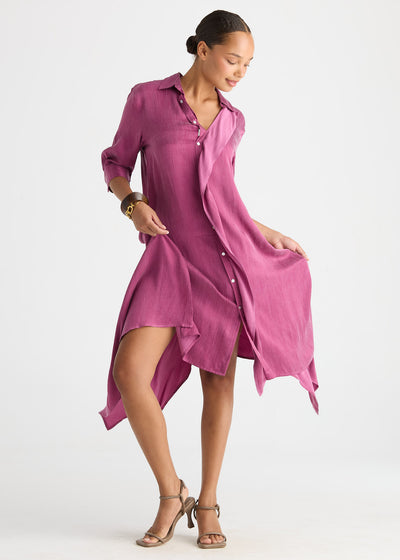 Ld + Co - Drape Front Shirt Dress