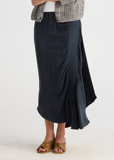 Ld + Co - Shirred Angle Skirt - Dusk