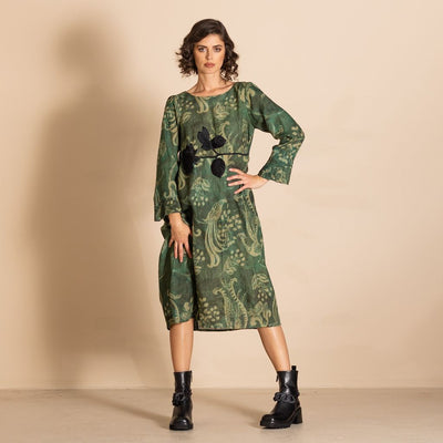 Megan Salmon - Linen Heirloom Lyrebird Romance Dress - MSW26-M8701