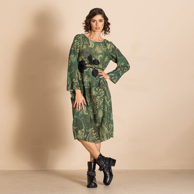 Megan Salmon - Linen Heirloom Lyrebird Romance Dress - MSW26-M8701