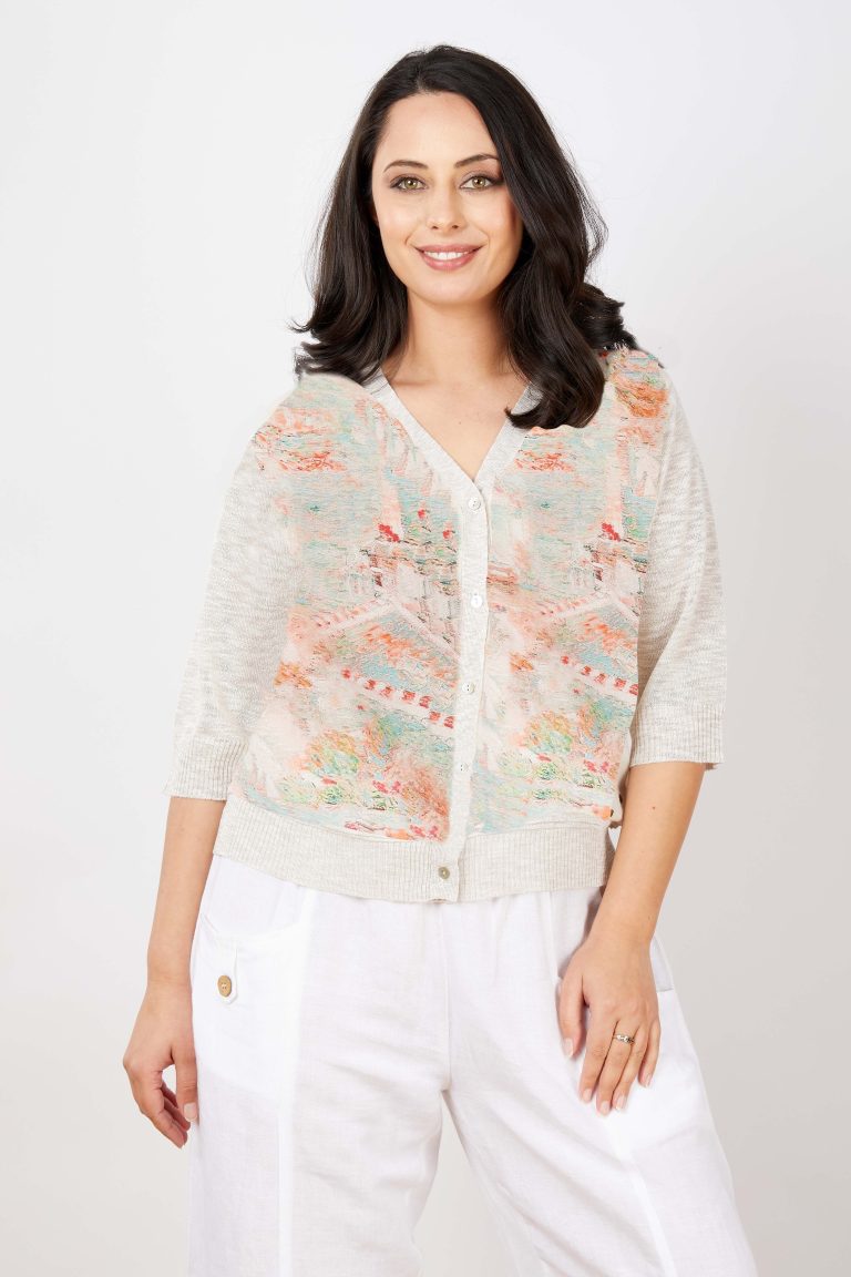JJ Sisters - Silk Linen Cardigan - LL72 Soft Colours