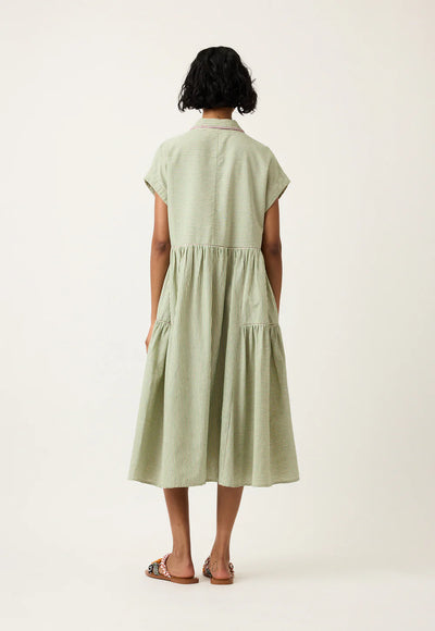 Nancybird- Maja Dress - Green Stripe - S26-A59GS