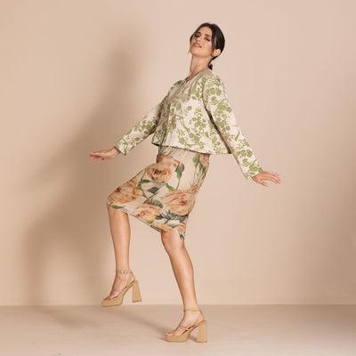 Megan Salmon - Marie Louise Birdie Jacket - Pistachio - M5606