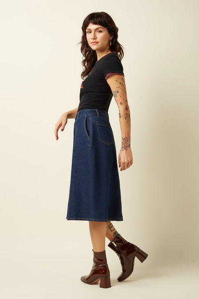 King Louie - Marie Skirt - Deep Blue - 10068-443AW26