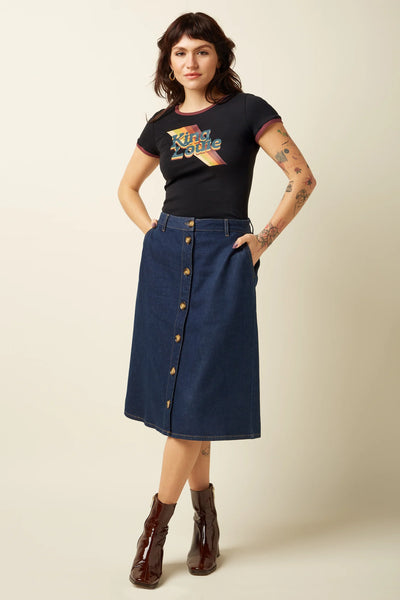 King Louie - Marie Skirt - Deep Blue - 10068-443AW26