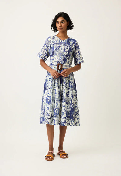 Nancybird - Mona Short Sleeve Dress - Lyon Tile - S26-A29LT