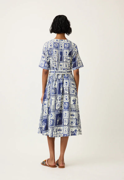 Nancybird - Mona Short Sleeve Dress - Lyon Tile - S26-A29LT