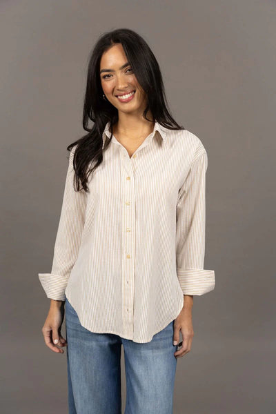 Humidity - Nala Stripe Shirt - Sand Stripe - HW26600