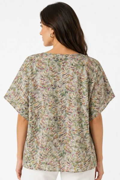 JJ Sisters - Dahlia Top - Botanical Print