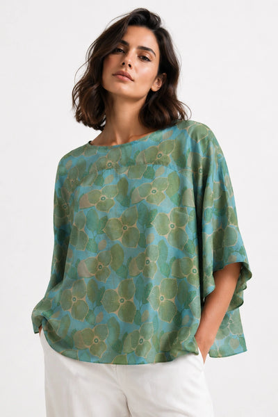 JJ Sisters - Willow Top - Blue Floral