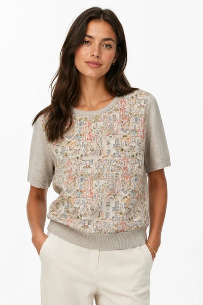 JJ Sisters - Postiano Top - Mediterranean Print