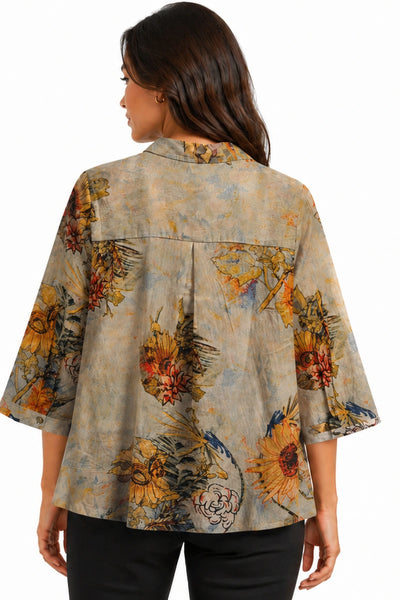 JJ Sisters - Solana Shirt - Botanical Print