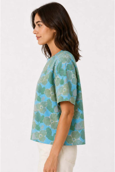 JJ Sisters - Floral Top - Blue