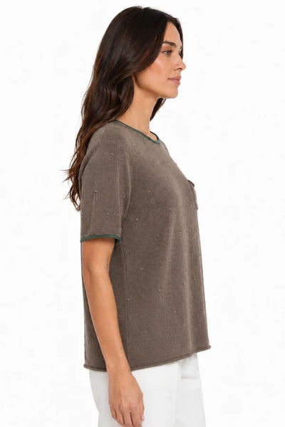 JJ Sisters - Textured Knit Top - Mocha