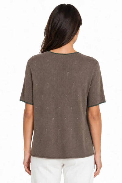 JJ Sisters - Textured Knit Top - Mocha