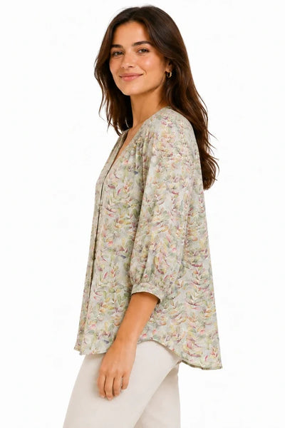 JJ Sisters - Watercolour Leaf Shirt