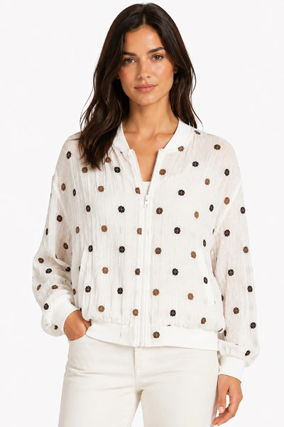 JJ Sisters - Hazel Bomber Jacket - Ivory