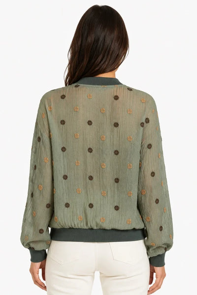 JJ Sisters - Olive Bomber Jacket - Sage