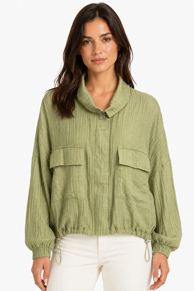 JJ Sisters - Olive Utility Jacket - Sage