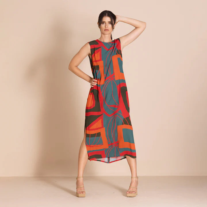 Megan Salmon - Origin Crepe Column Dress - M8628