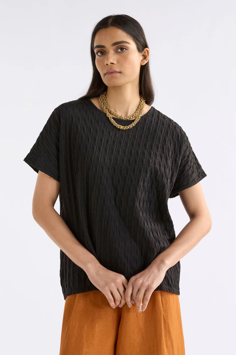 Elk - Orta Boxy T Shirt - Black - A411BS25